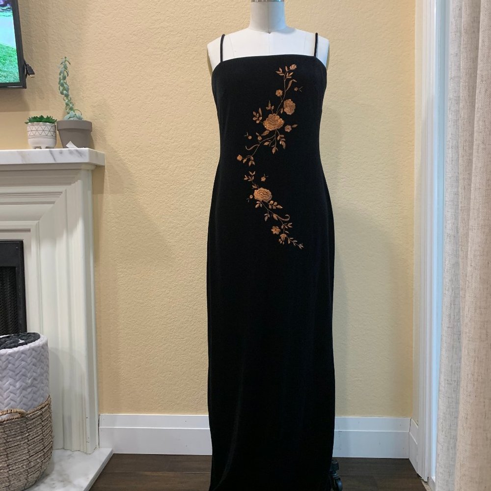 Vintage 1990's Velvet Party Gown Sz M